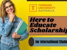 Here to Educate Scholarships 2022 at Torrens University in Australia