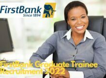 2022 First Bank of Nigeria Graduate Trainee Recruitment