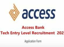 Access Bank Entry-Level Tech Recruitment 2022 for graduates