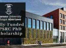 EPSRC International Scholarships 2022 at Swansea University in UK
