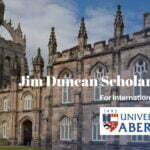 Jim Duncan Scholarships 2022 at University of Aberdeen in UK