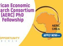 The African Economic Research Consortium (AERC) 2022/2023 Ph.D. Fellowships for Africans