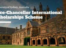 Vice-Chancellor International Scholarship Scheme 2022 at University of Sydney in Australia