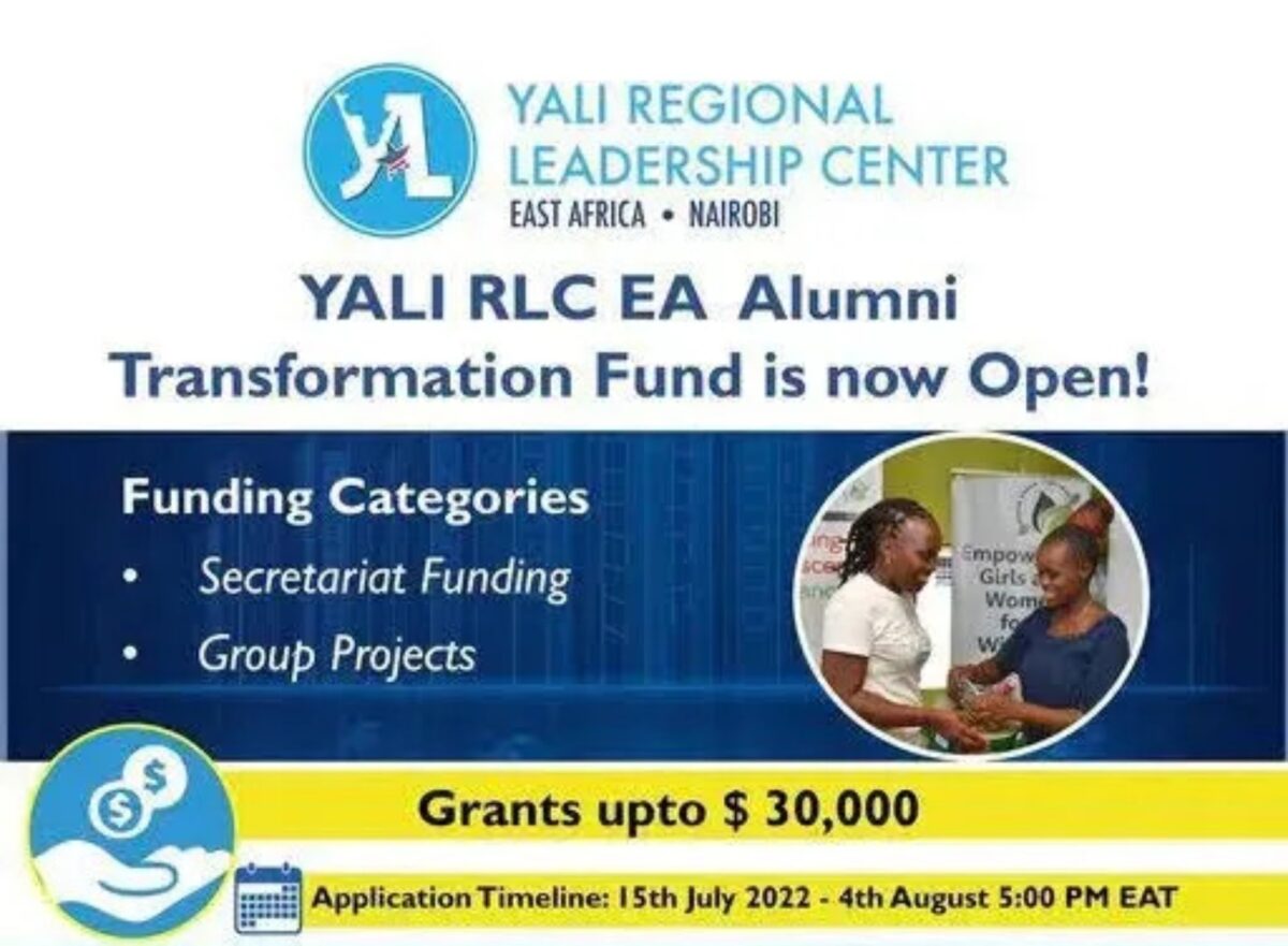 Yali Regional Leadership Center East Africa Transformation Fund Grants