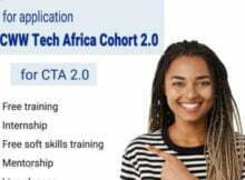 2022 CWW Tech Africa Training & Internship Program for Africans