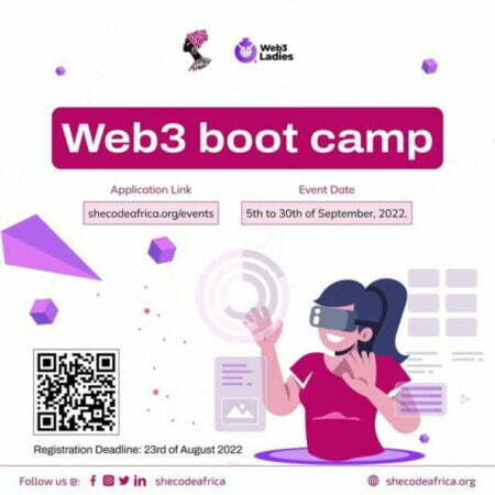 2022 She Code Africa X Web3Ladies Bootcamp for blockchain enthusiasts