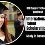 2023 International Talent Masters Scholarships at UBC Sauder School of Business in Canada