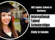 2023 International Talent Masters Scholarships at UBC Sauder School of Business in Canada