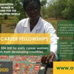 2023 OWSD Early Career Women Scientists (ECWS) Fellowship Programme