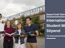 2023 International Merit Stipend Scholarship at James Cook University in Australia