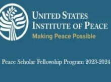 2023/2024 United States Institute of Peace (USIP) Peace Scholar Fellowship Program