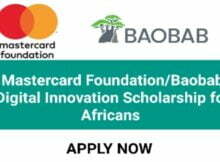 2023/2024 ASU/Mastercard Foundation/Baobab Digital Innovation Scholarships for African Professionals