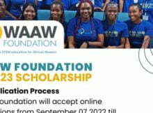 2022/2023 WAAW Foundation STEM Scholarship for Need-Based African Female Students