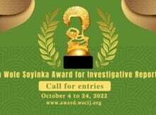 2022 Wole Soyinka Award for Investigative Reporting for Nigerian Journalists