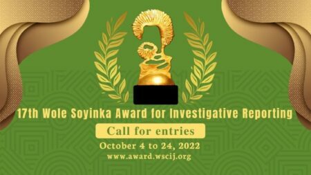 2022 Wole Soyinka Award for Investigative Reporting for Nigerian Journalists
