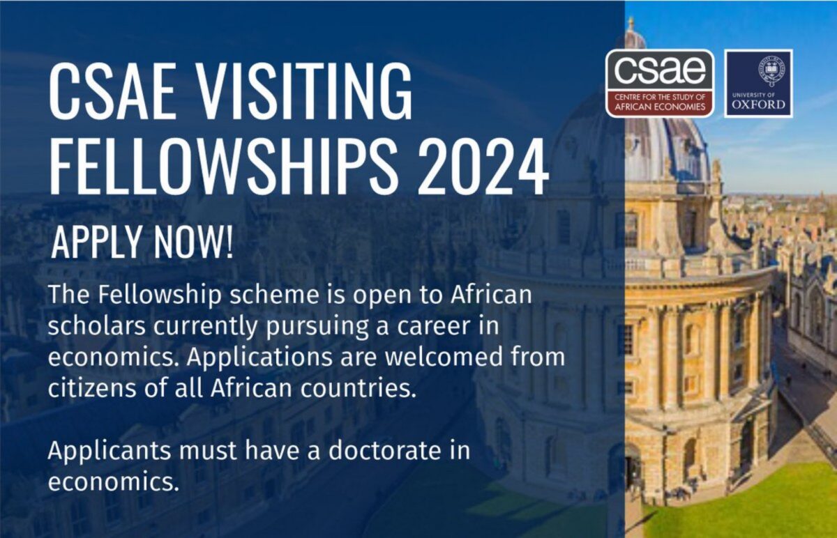 CSAE Short-Term Fellowships 2024 at University Of Oxford