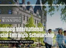 International Special Entrance Scholarship Program 2023 at University of Winnipeg in Canada