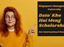 Dato Kho Hui Meng Scholarship 2023 at Singapore Management University