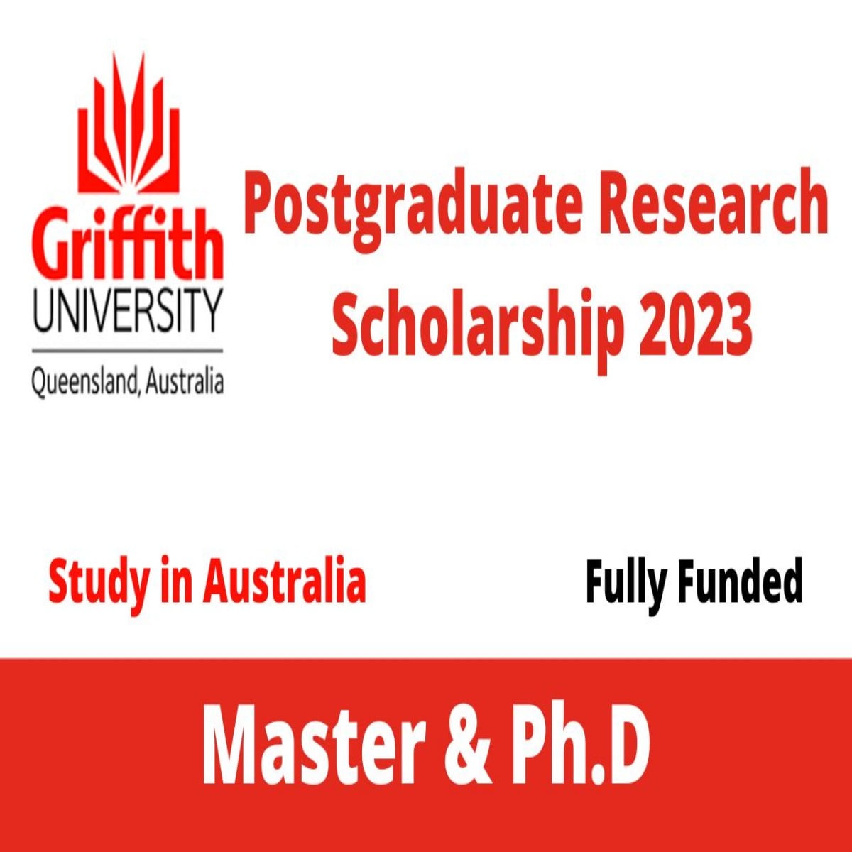 International Postgraduate Research Scholarship 2023 at Griffith University in Australia