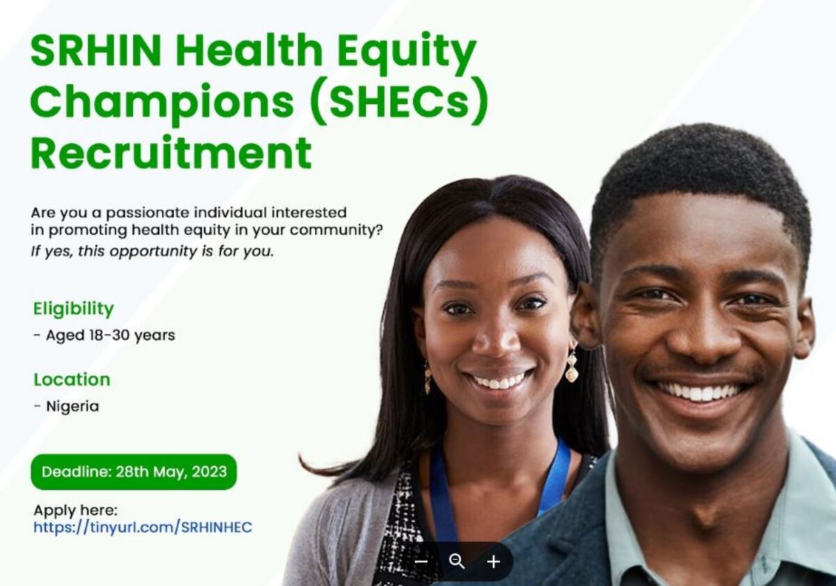 SRHIN Health Equity Champions (SHEC) Program 2023 for Nigerian Residents