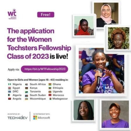 Women Techsters Fellowship Program 2023 for African Women