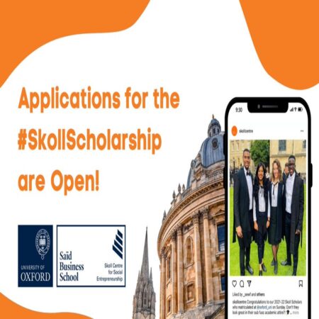 The Skoll Scholarship for MBA Studies 2024 at University of Oxford