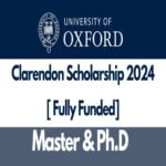 Clarendon Fund Scholarship 2024 at University of Oxford