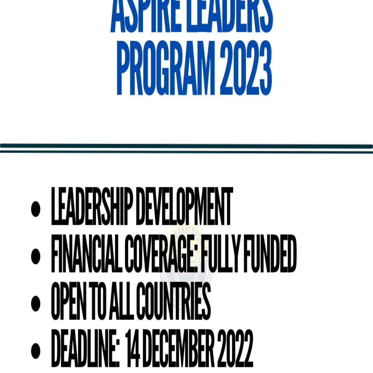 The Aspire Leaders Program for Students and Recent Graduates 2023