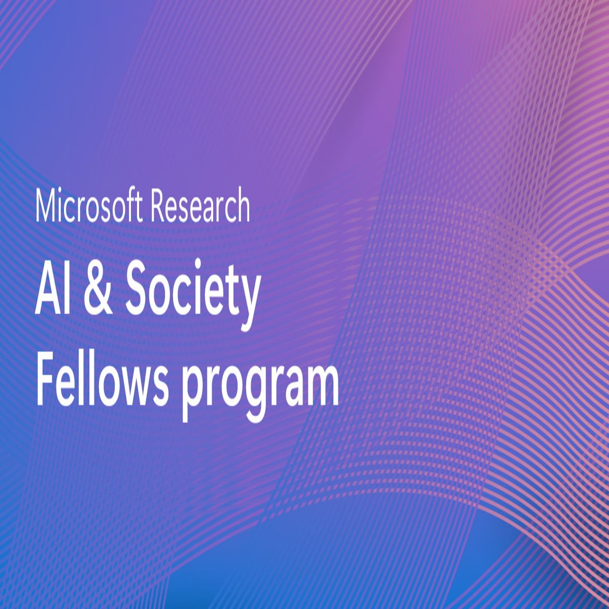 Microsoft Research AI & Society Fellows Program 2024