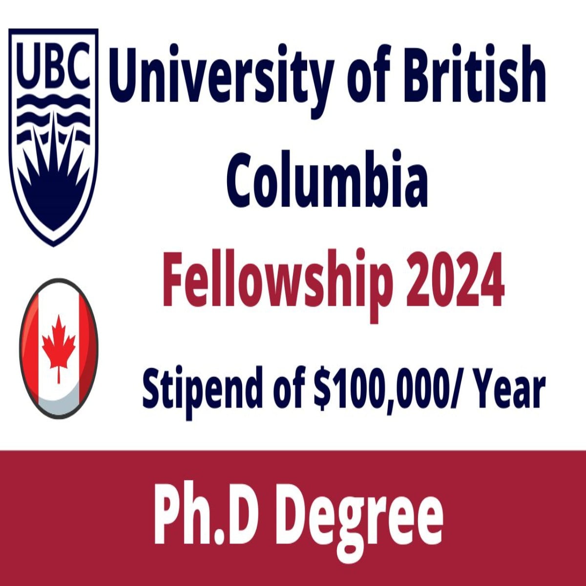 UBC Doctoral Fellowships 2024 in Canada