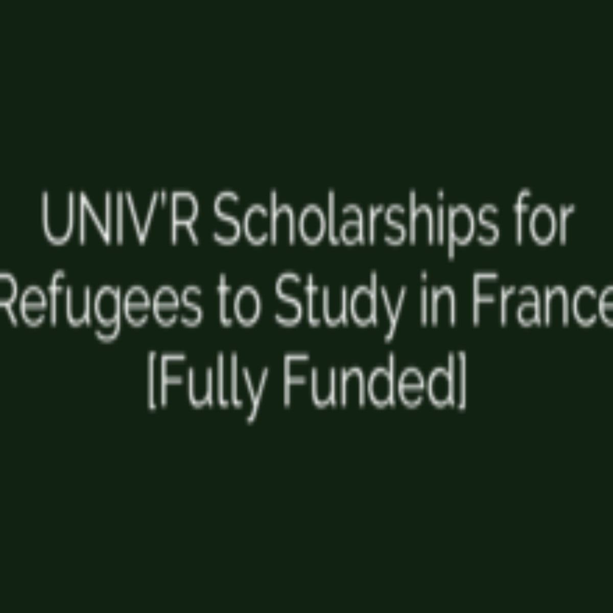 UNIV'R Scholarships 2024 for Refugees to Study in France