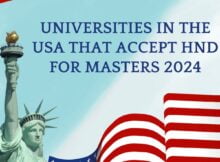 Universities in the USA that accept HND for Masters 2024