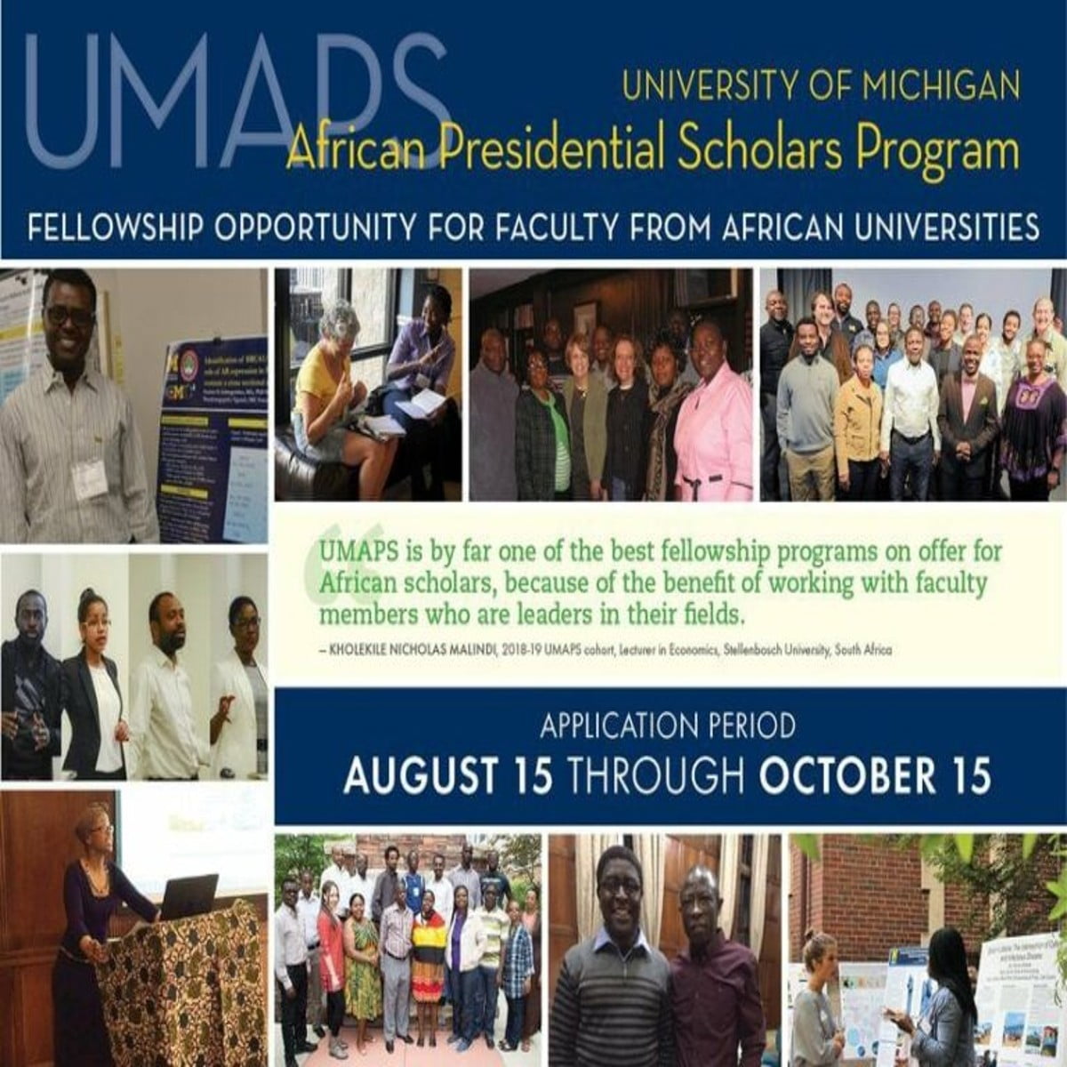 African Presidential Scholars Program 2024 at University of Michigan
