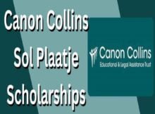 Canon Collins Sol Plaatje Scholarships 2024 in South Africa University