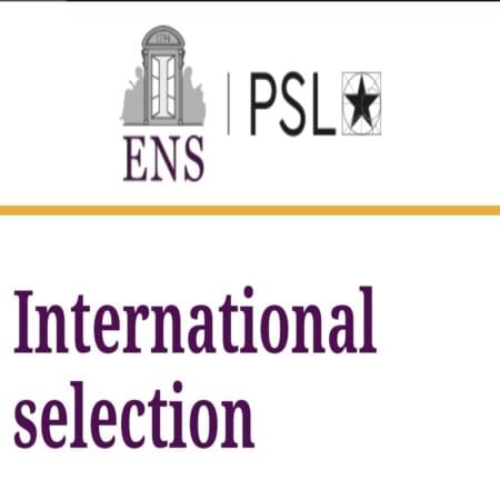 ENS International Selection Scholarships 2025