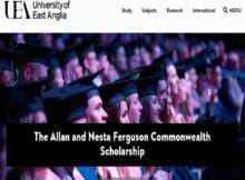 Allan and Nesta Ferguson Commonwealth Scholarship 2025