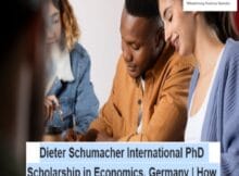 Dieter Schumacher International PhD Scholarship 2025